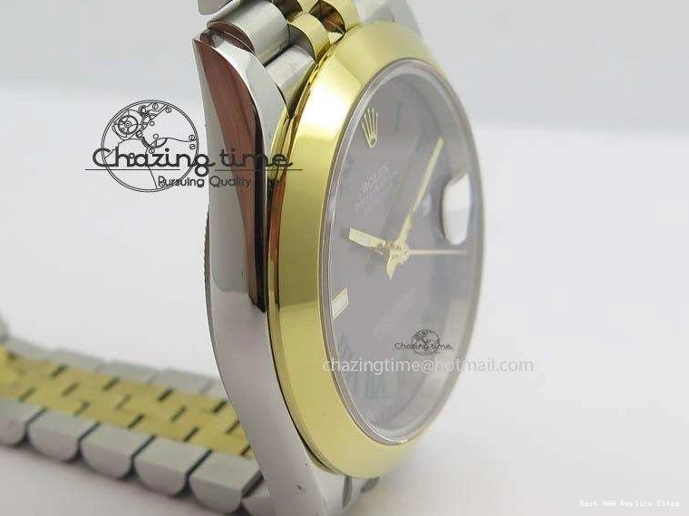 AAA Replica Watches SS A DateJust Version Edition II BP 3606 Bracelet Colorful 41mm Dial YG Jubilee Best Maker On Gray New Roman 0105